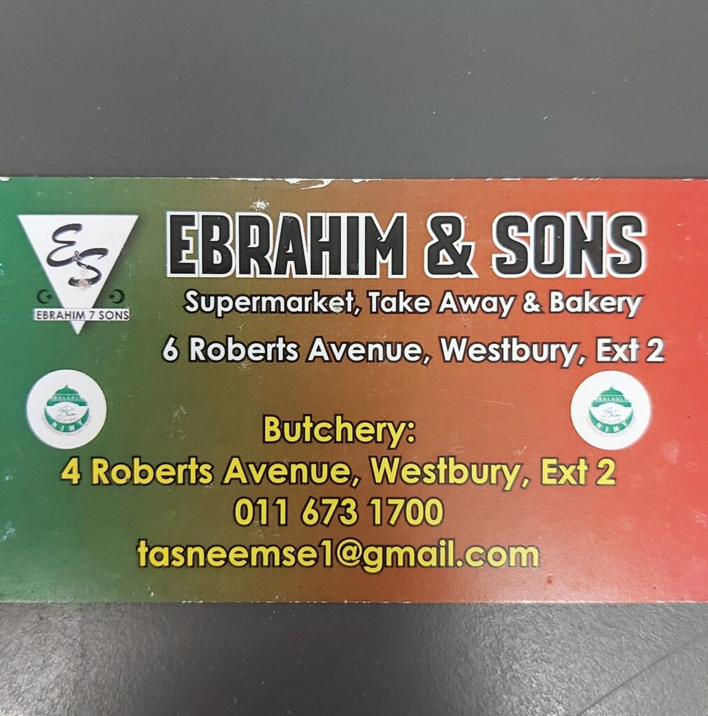 Ebrahim & Sons Meat Hyper- Westbury, Robert Avenue